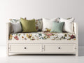 Sofá cama de madera 200x90x85 cm - blanco - diseño clásico con 2 cajones de almacenamiento